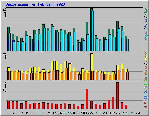 Daily usage for February 2026