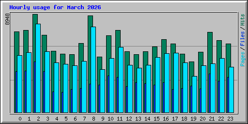 Hourly usage for March 2026