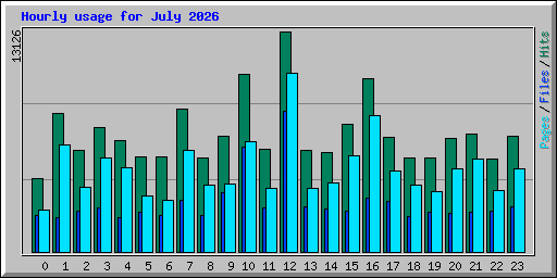 Hourly usage for July 2026